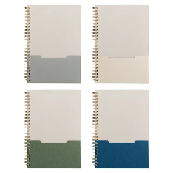 Lino FSC Paper Spiral Binding Vertical Pocket Notebook - A5 - Lino FSC Paper Spiral Binding Vertical Pocket Notebook - A5 - Image 1 of 13