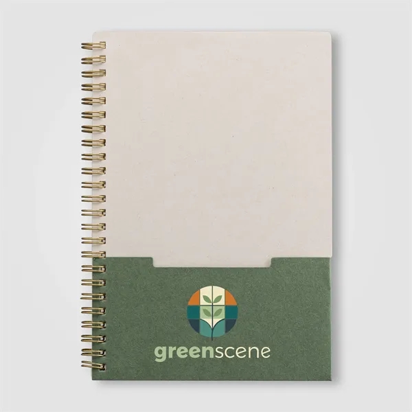 Lino FSC Paper Spiral Binding Vertical Pocket Notebook - A5 - Lino FSC Paper Spiral Binding Vertical Pocket Notebook - A5 - Image 2 of 13