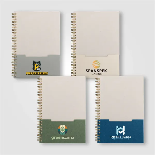 Lino FSC Paper Spiral Binding Vertical Pocket Notebook - A5 - Lino FSC Paper Spiral Binding Vertical Pocket Notebook - A5 - Image 0 of 13