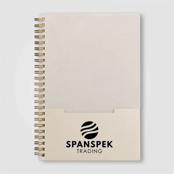 Lino FSC Paper Spiral Binding Vertical Pocket Notebook - A5 - Lino FSC Paper Spiral Binding Vertical Pocket Notebook - A5 - Image 6 of 13