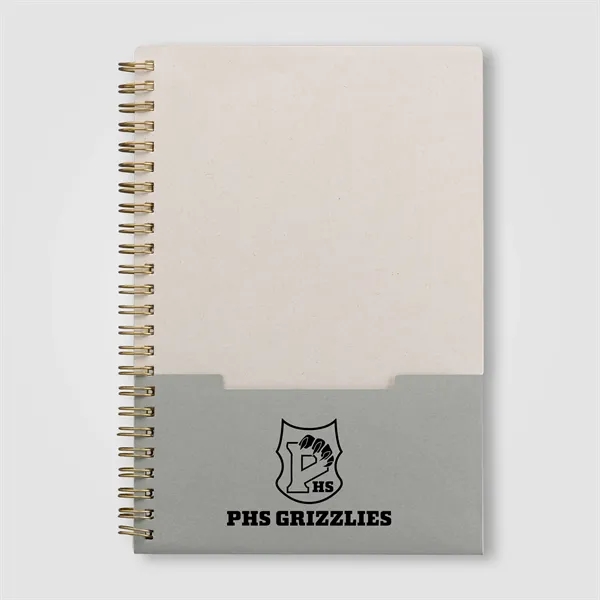 Lino FSC Paper Spiral Binding Vertical Pocket Notebook - A5 - Lino FSC Paper Spiral Binding Vertical Pocket Notebook - A5 - Image 4 of 13