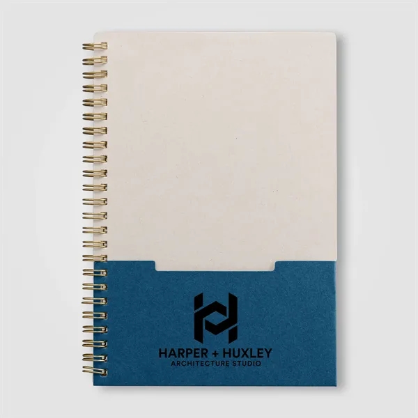 Lino FSC Paper Spiral Binding Vertical Pocket Notebook - A5 - Lino FSC Paper Spiral Binding Vertical Pocket Notebook - A5 - Image 8 of 13
