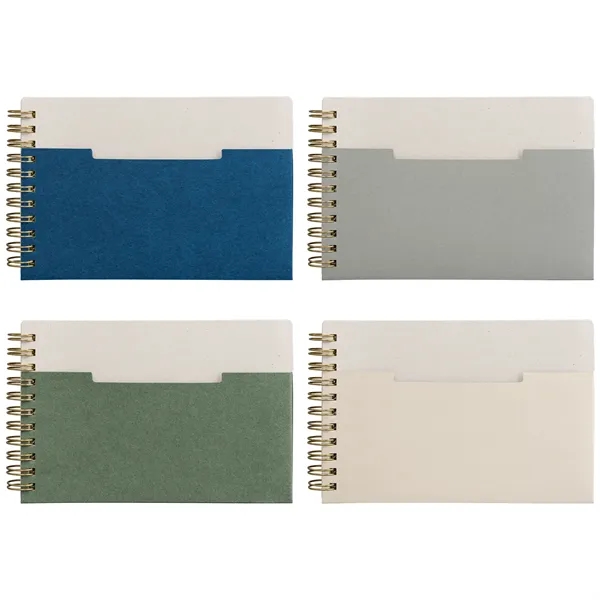 Lino FSC Paper Spiral Binding Horizontal Pocket Notebook -A6 - Lino FSC Paper Spiral Binding Horizontal Pocket Notebook -A6 - Image 1 of 11