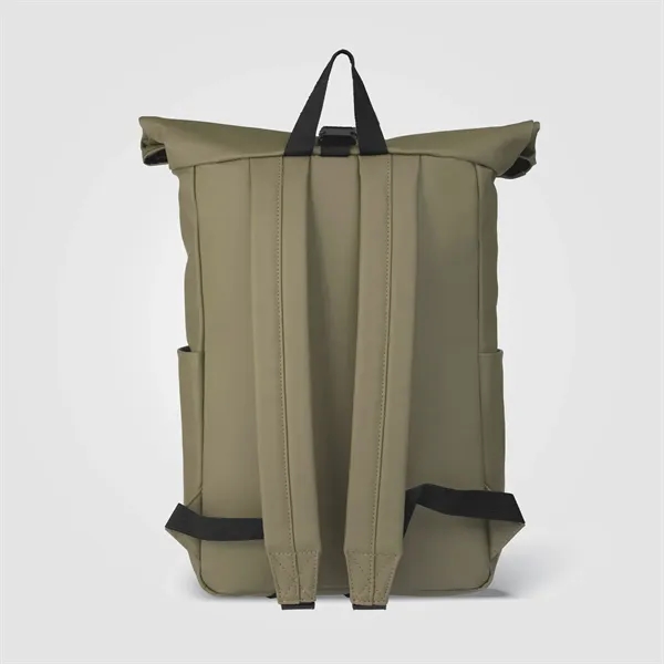 Malmo rPET Waterproof Zipper 15-Inch Laptop Rolltop Backpack - Malmo rPET Waterproof Zipper 15-Inch Laptop Rolltop Backpack - Image 11 of 13