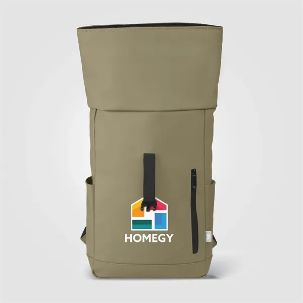 Malmo rPET Waterproof Zipper 15-Inch Laptop Rolltop Backpack - Malmo rPET Waterproof Zipper 15-Inch Laptop Rolltop Backpack - Image 5 of 13