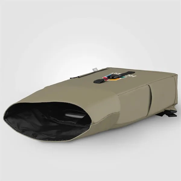 Malmo rPET Waterproof Zipper 15-Inch Laptop Rolltop Backpack - Malmo rPET Waterproof Zipper 15-Inch Laptop Rolltop Backpack - Image 6 of 13