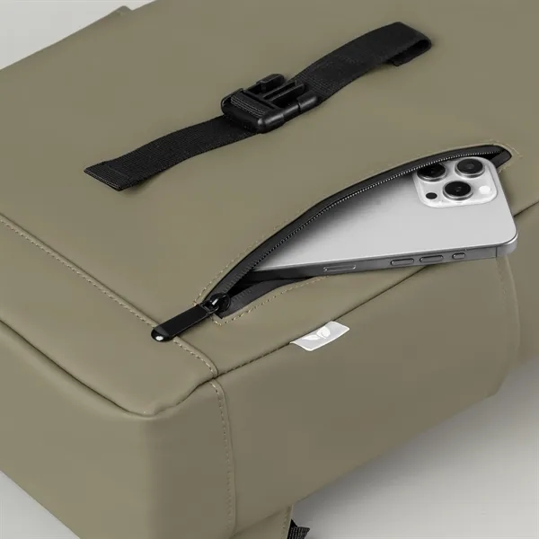 Malmo rPET Waterproof Zipper 15-Inch Laptop Rolltop Backpack - Malmo rPET Waterproof Zipper 15-Inch Laptop Rolltop Backpack - Image 9 of 13