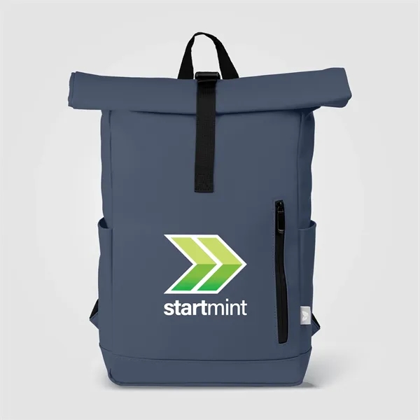 Malmo rPET Waterproof Zipper 15-Inch Laptop Rolltop Backpack - Malmo rPET Waterproof Zipper 15-Inch Laptop Rolltop Backpack - Image 4 of 13