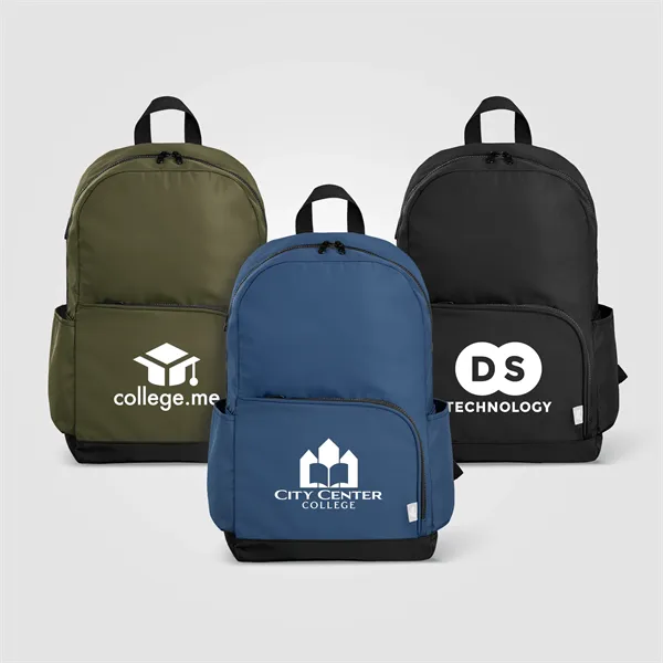 Kora rPET Dual Pocket Gold-Zip 15 Inch Laptop Backpack - 20L - Kora rPET Dual Pocket Gold-Zip 15 Inch Laptop Backpack - 20L - Image 0 of 17