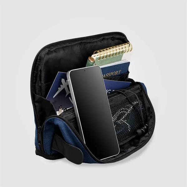Odyssey 16 oz. Recycled Cotton Tech Organizer Zippered Pouch - Odyssey 16 oz. Recycled Cotton Tech Organizer Zippered Pouch - Image 22 of 31