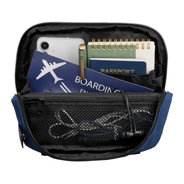 Odyssey 16 oz. Recycled Cotton Tech Organizer Zippered Pouch - Odyssey 16 oz. Recycled Cotton Tech Organizer Zippered Pouch - Image 14 of 31