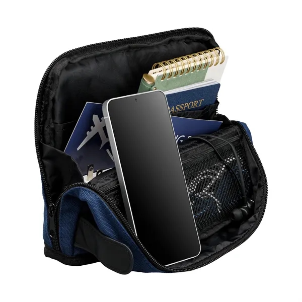 Odyssey 16 oz. Recycled Cotton Tech Organizer Zippered Pouch - Odyssey 16 oz. Recycled Cotton Tech Organizer Zippered Pouch - Image 15 of 31