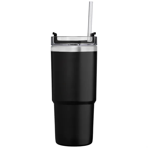 Recycled Stainless Steel Double Wall Leakproof Straw Tumbler - Recycled Stainless Steel Double Wall Leakproof Straw Tumbler - Image 3 of 18
