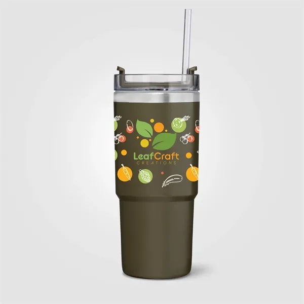 Recycled Stainless Steel Double Wall Leakproof Straw Tumbler - Recycled Stainless Steel Double Wall Leakproof Straw Tumbler - Image 14 of 24