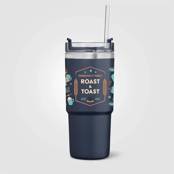 Recycled Stainless Steel Double Wall Leakproof Straw Tumbler - Recycled Stainless Steel Double Wall Leakproof Straw Tumbler - Image 6 of 24