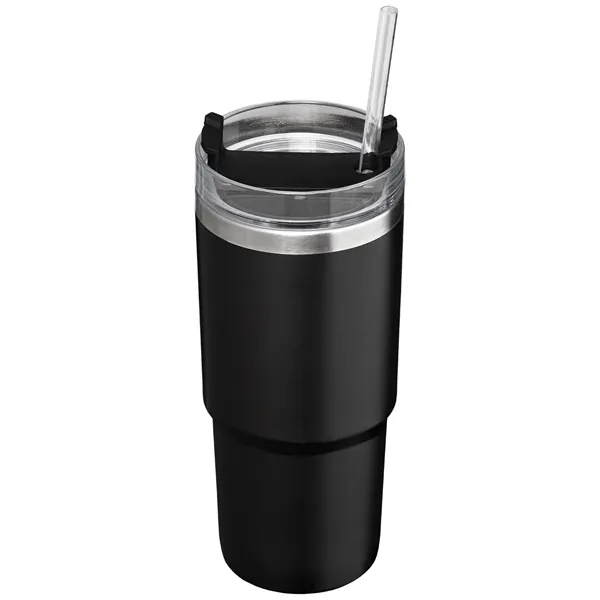 Recycled Stainless Steel Double Wall Leakproof Straw Tumbler - Recycled Stainless Steel Double Wall Leakproof Straw Tumbler - Image 5 of 24