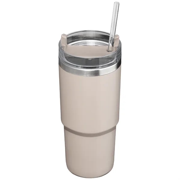 Recycled Stainless Steel Double Wall Leakproof Straw Tumbler - Recycled Stainless Steel Double Wall Leakproof Straw Tumbler - Image 12 of 24
