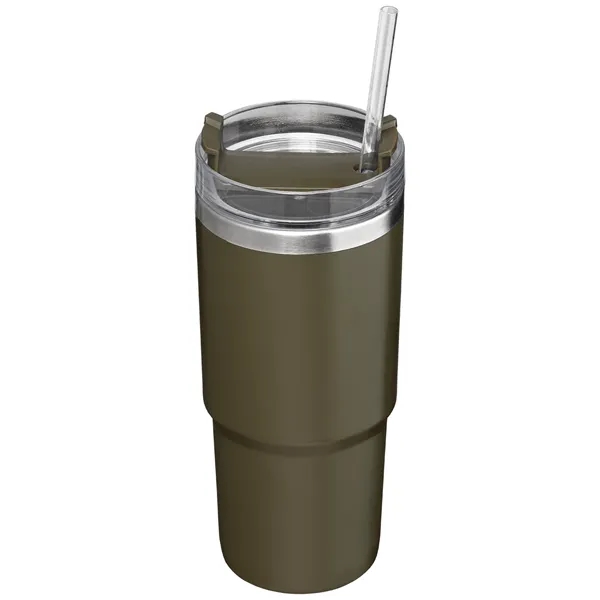 Recycled Stainless Steel Double Wall Leakproof Straw Tumbler - Recycled Stainless Steel Double Wall Leakproof Straw Tumbler - Image 17 of 24