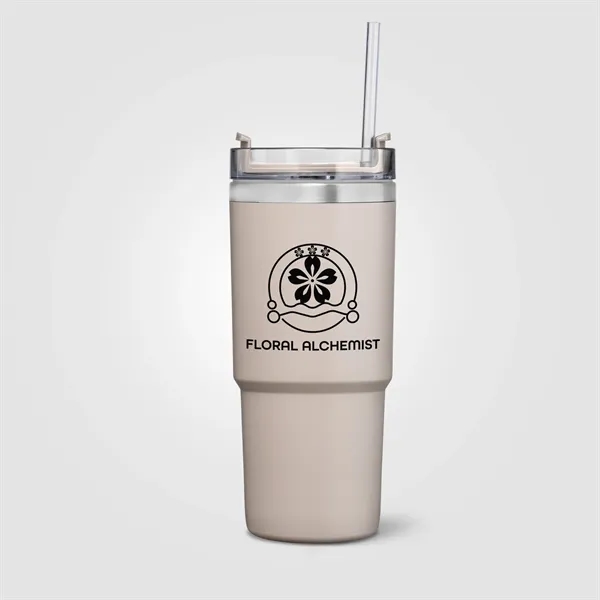 Recycled Stainless Steel Double Wall Leakproof Straw Tumbler - Recycled Stainless Steel Double Wall Leakproof Straw Tumbler - Image 10 of 18