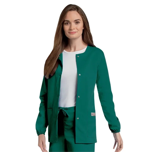 Landau - ScrubZone - Women's 3-Pocket Crew Neck Warm-Up J... - Landau - ScrubZone - Women's 3-Pocket Crew Neck Warm-Up J... - Image 9 of 23