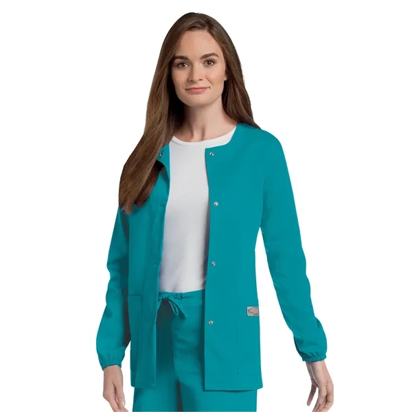 Landau - ScrubZone - Women's 3-Pocket Crew Neck Warm-Up J... - Landau - ScrubZone - Women's 3-Pocket Crew Neck Warm-Up J... - Image 17 of 23