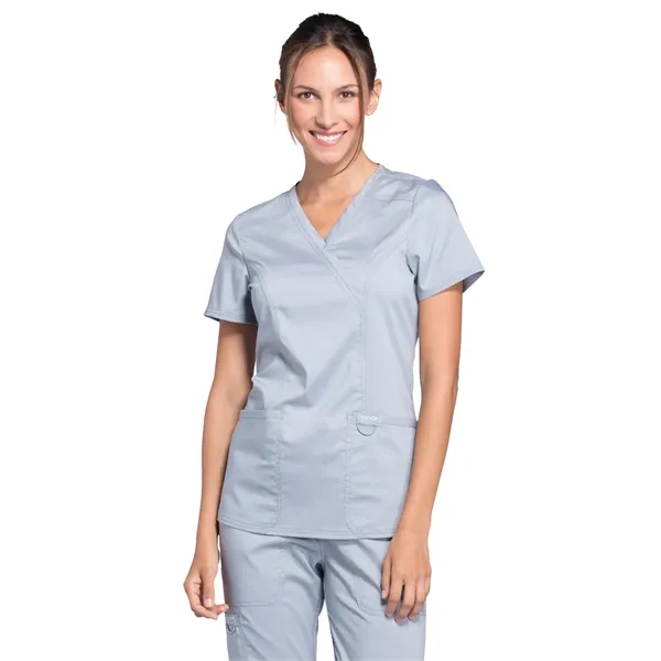Cherokee - Workwear Revolution - Mock Wrap Top - Cherokee - Workwear Revolution - Mock Wrap Top - Image 15 of 39