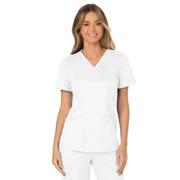 Cherokee - Workwear Revolution - Mock Wrap Top - Cherokee - Workwear Revolution - Mock Wrap Top - Image 37 of 39