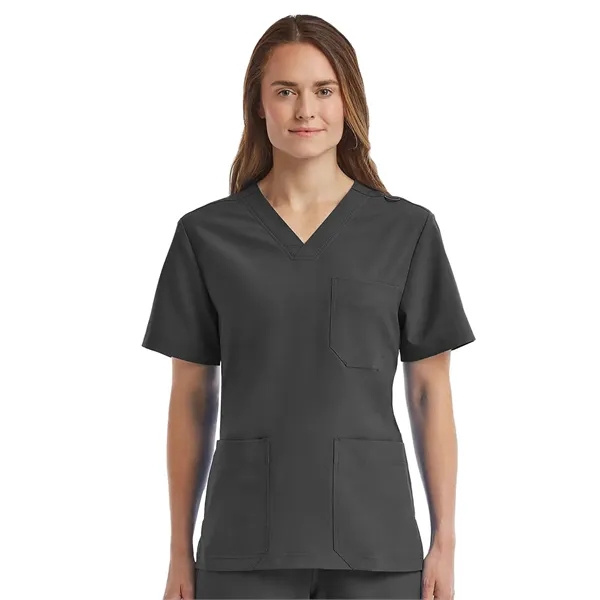 ScrubJoy Fit-4-All - Unisex Three-Pocket V-Neck Top - ScrubJoy Fit-4-All - Unisex Three-Pocket V-Neck Top - Image 7 of 11