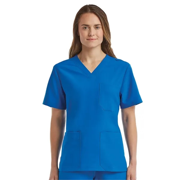 ScrubJoy Fit-4-All - Unisex Three-Pocket V-Neck Top - ScrubJoy Fit-4-All - Unisex Three-Pocket V-Neck Top - Image 9 of 11