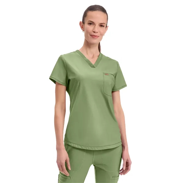 Cherokee - Form - Women's Knit Mesh Neckline Tuckable V-N... - Cherokee - Form - Women's Knit Mesh Neckline Tuckable V-N... - Image 2 of 14