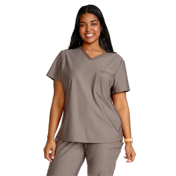 Cherokee - Form - Women's Knit Mesh Neckline Tuckable V-N... - Cherokee - Form - Women's Knit Mesh Neckline Tuckable V-N... - Image 6 of 14