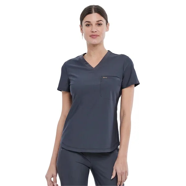 Cherokee - Form - Women's Knit Mesh Neckline Tuckable V-N... - Cherokee - Form - Women's Knit Mesh Neckline Tuckable V-N... - Image 10 of 14