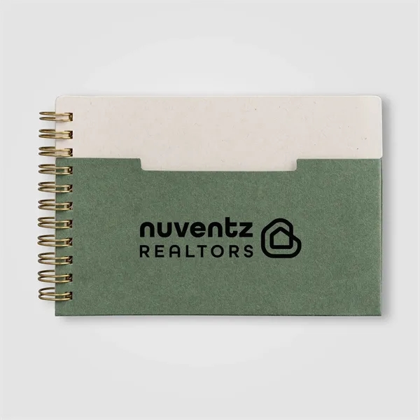 Custom Lino FSC Paper Spiral Binding Horizontal Pocket Notebook - A