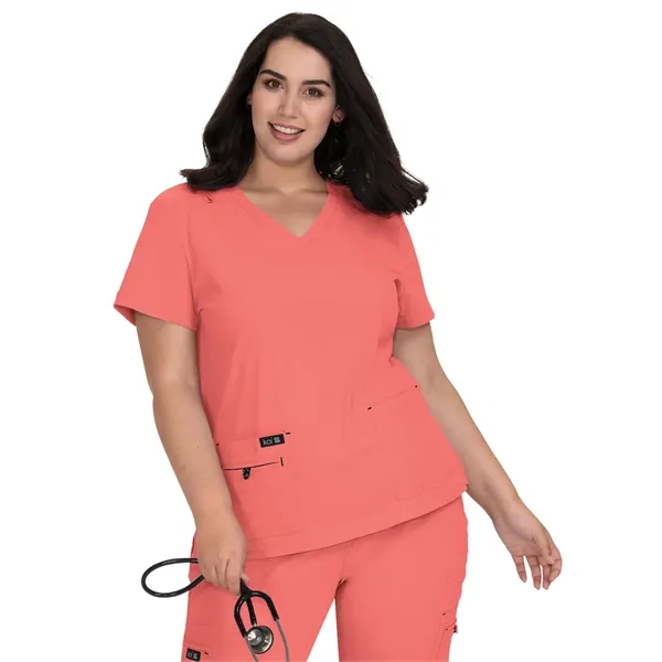 koi - Basics - Women's Four-Pocket Stretch V-Neck Becca Top - koi - Basics - Women's Four-Pocket Stretch V-Neck Becca Top - Image 10 of 60