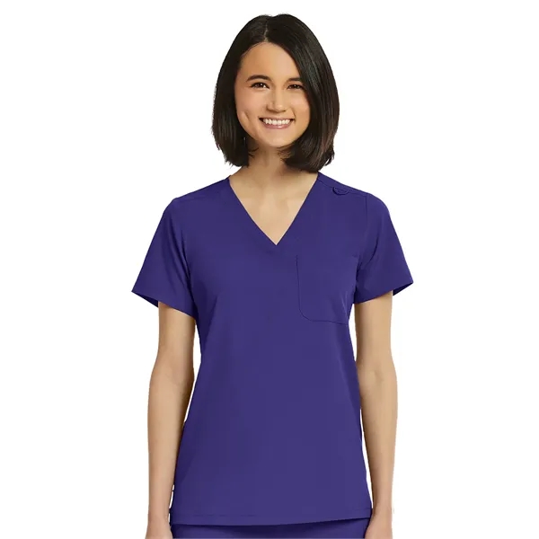 ScrubJoy Originals - Women's Fitted One-Pocket V-Neck Top - ScrubJoy Originals - Women's Fitted One-Pocket V-Neck Top - Image 9 of 23