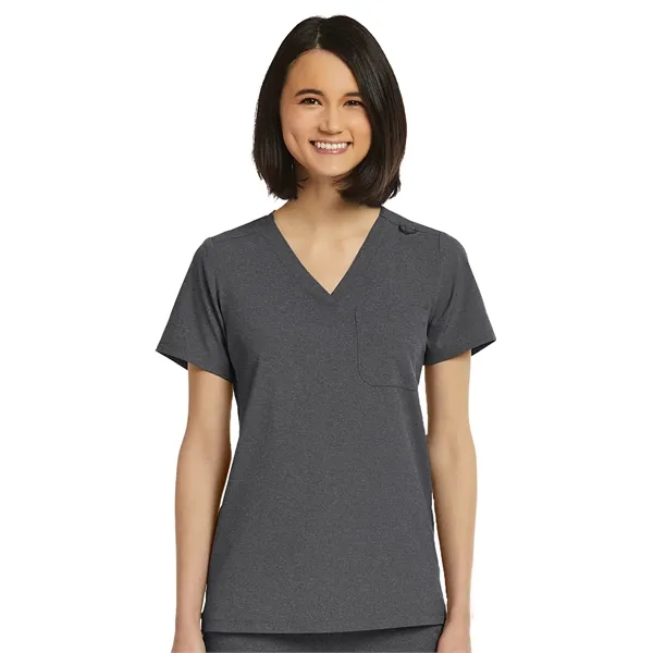 ScrubJoy Originals - Women's Fitted One-Pocket V-Neck Top - ScrubJoy Originals - Women's Fitted One-Pocket V-Neck Top - Image 11 of 23