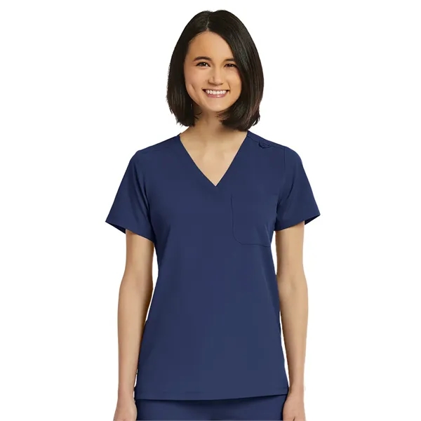 ScrubJoy Originals - Women's Fitted One-Pocket V-Neck Top - ScrubJoy Originals - Women's Fitted One-Pocket V-Neck Top - Image 13 of 23
