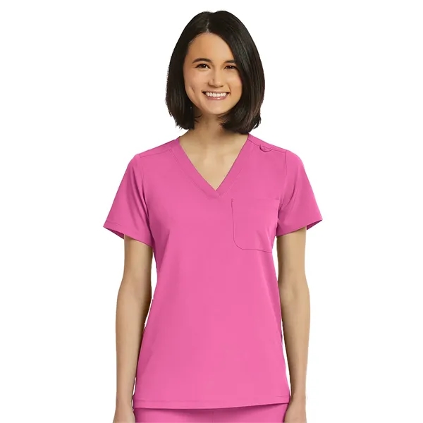 ScrubJoy Originals - Women's Fitted One-Pocket V-Neck Top - ScrubJoy Originals - Women's Fitted One-Pocket V-Neck Top - Image 19 of 23