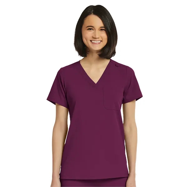 ScrubJoy Originals - Women's Fitted One-Pocket V-Neck Top - ScrubJoy Originals - Women's Fitted One-Pocket V-Neck Top - Image 23 of 23