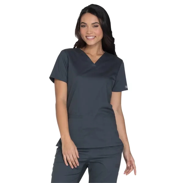 Cherokee - Workwear Core Stretch - Women's V-Neck Top - Cherokee - Workwear Core Stretch - Women's V-Neck Top - Image 11 of 17