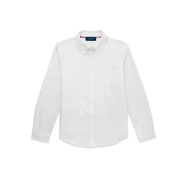 Classroom Uniforms - Junior Girls' Long Sleeve Oxford Shirt - Classroom Uniforms - Junior Girls' Long Sleeve Oxford Shirt - Image 1 of 1