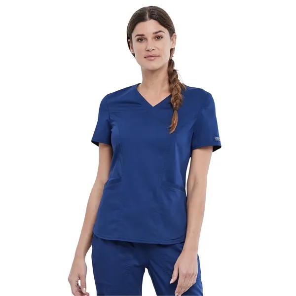 Cherokee - Workwear Revolution - Women's 2-Pocket V-Neck Top - Cherokee - Workwear Revolution - Women's 2-Pocket V-Neck Top - Image 3 of 7