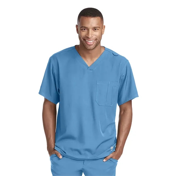 Skechers - Men's One-Pocket V-Neck Structure Scrub Top - Skechers - Men's One-Pocket V-Neck Structure Scrub Top - Image 5 of 31