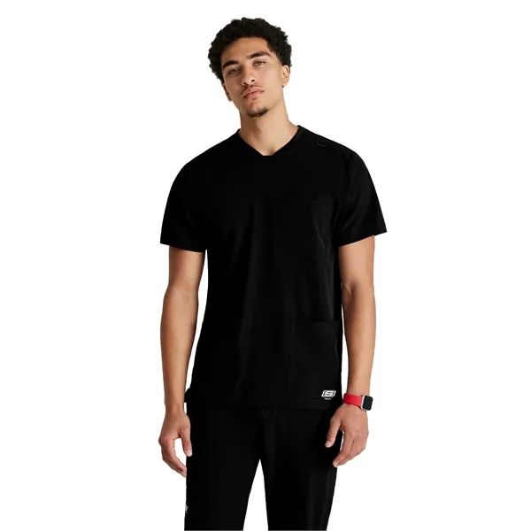 Skechers - Men's Three-Pocket Round Neck Thesis Scrub Top - Skechers - Men's Three-Pocket Round Neck Thesis Scrub Top - Image 3 of 17