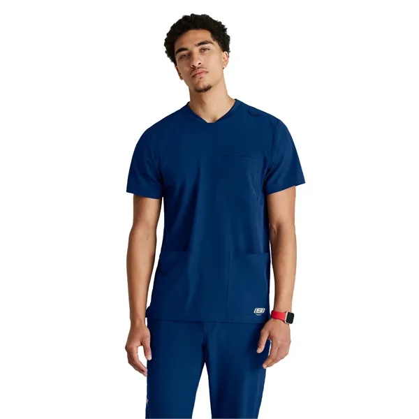 Skechers - Men's Three-Pocket Round Neck Thesis Scrub Top - Skechers - Men's Three-Pocket Round Neck Thesis Scrub Top - Image 9 of 17
