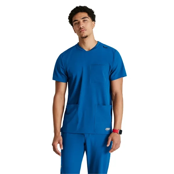 Skechers - Men's Three-Pocket Round Neck Thesis Scrub Top - Skechers - Men's Three-Pocket Round Neck Thesis Scrub Top - Image 11 of 17