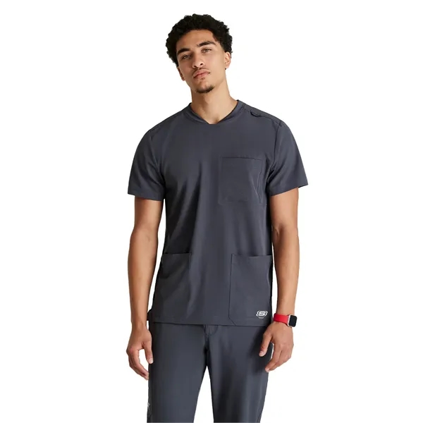 Skechers - Men's Three-Pocket Round Neck Thesis Scrub Top - Skechers - Men's Three-Pocket Round Neck Thesis Scrub Top - Image 13 of 17