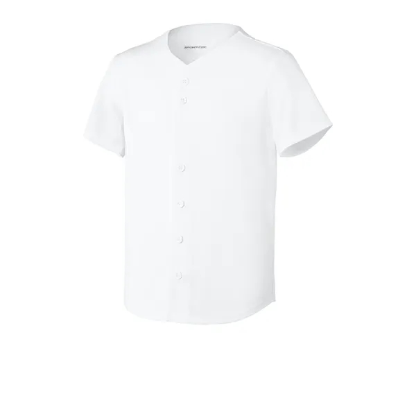 Sport-Tek Youth PosiCharge Tough Mesh Full-Button Jersey - Sport-Tek Youth PosiCharge Tough Mesh Full-Button Jersey - Image 1 of 11
