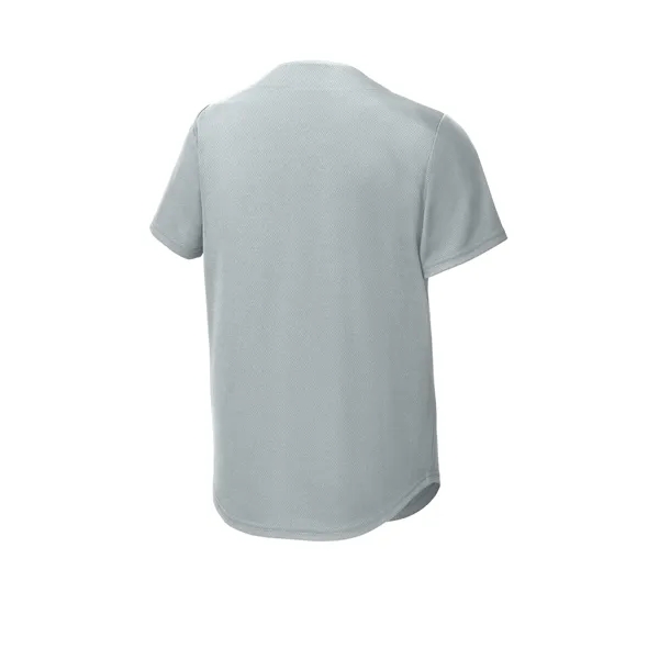 Sport-Tek Youth PosiCharge Tough Mesh Full-Button Jersey - Sport-Tek Youth PosiCharge Tough Mesh Full-Button Jersey - Image 5 of 11