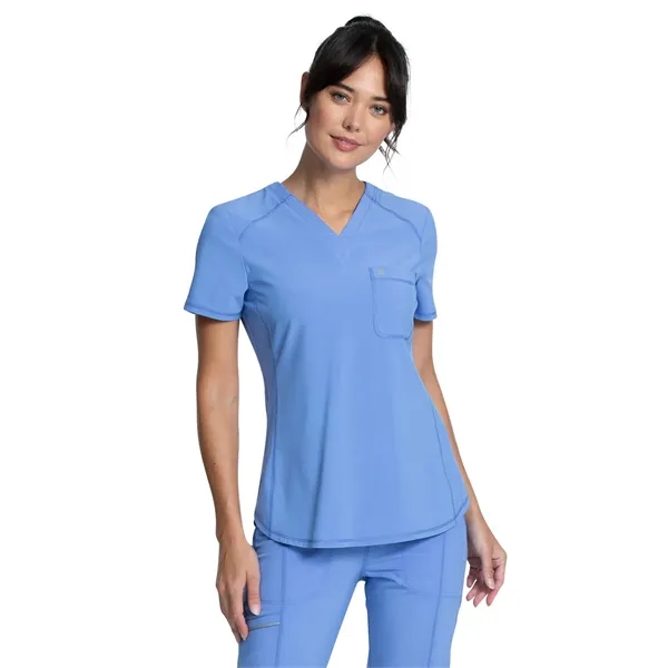 Infinity - Women's Left Chest Pocket Tuckable V-Neck Top - Infinity - Women's Left Chest Pocket Tuckable V-Neck Top - Image 5 of 15
